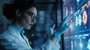 a stark, well-lit medical office scene displays a healthcare professional pointing at a detailed infographic on mosquito-borne diseases, emphasizing the critical health risks associated with mosquito bites.