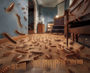 Room infested with millipedes everywhere